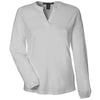 Devon & Jones Women's Grey Raleigh Half-Placket Knit Top