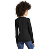 District Women's Black Perfect Tri Long Sleeve V-Neck Tee