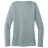 District Women's Flint Blue Heather Perfect Tri Long Sleeve V-Neck Tee