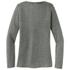 District Women's Heathered Charcoal Perfect Tri Long Sleeve V-Neck Tee