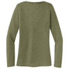 District Women's Military Green Frost Perfect Tri Long Sleeve V-Neck Tee