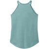 District Women's Heathered Eucalyptus Blue Perfect Tri Rocker Tank