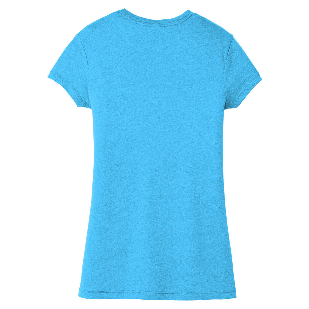 District Women's Turquoise Frost Fitted Perfect Tri Tee