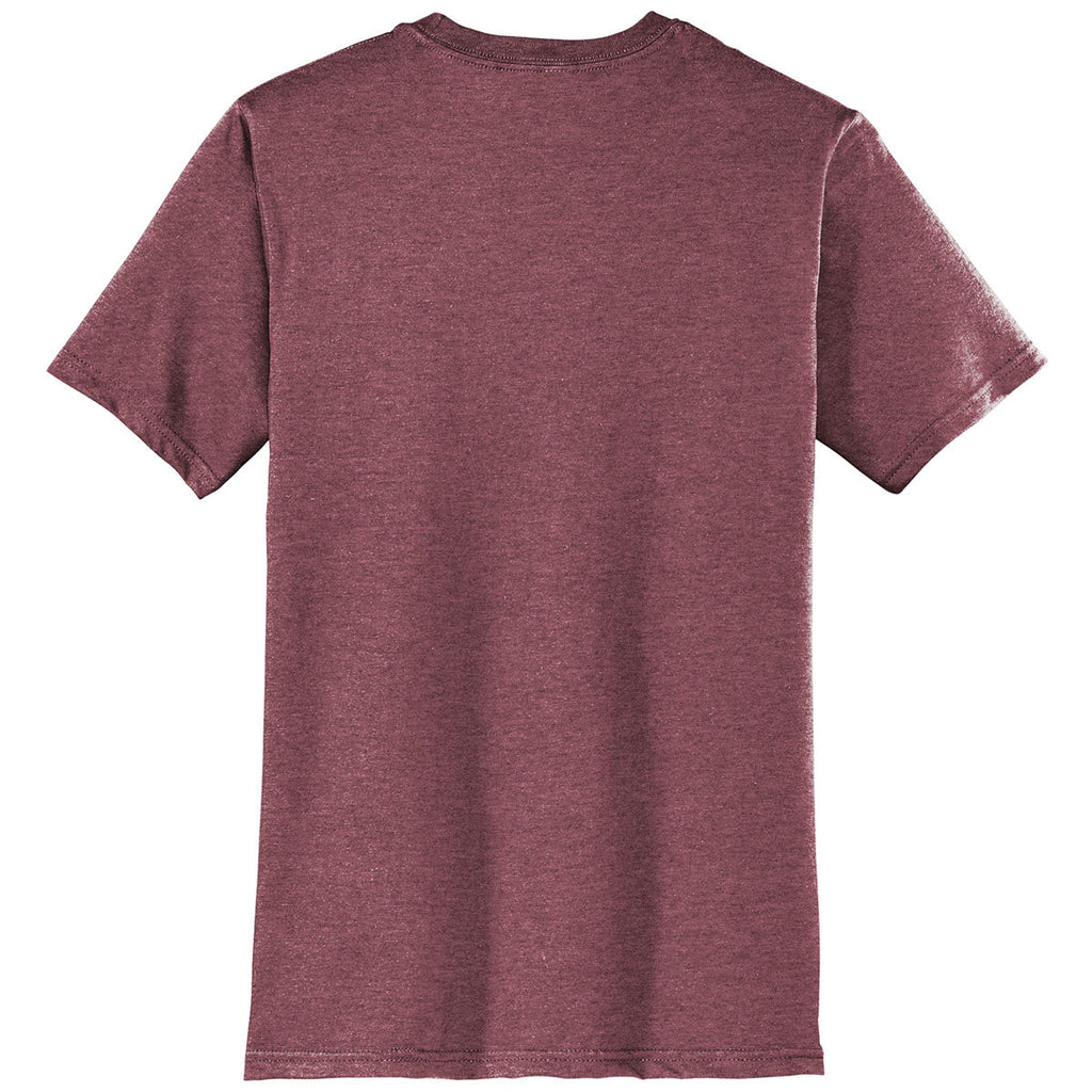 District Men's Heathered Cardinal Very Important Tee