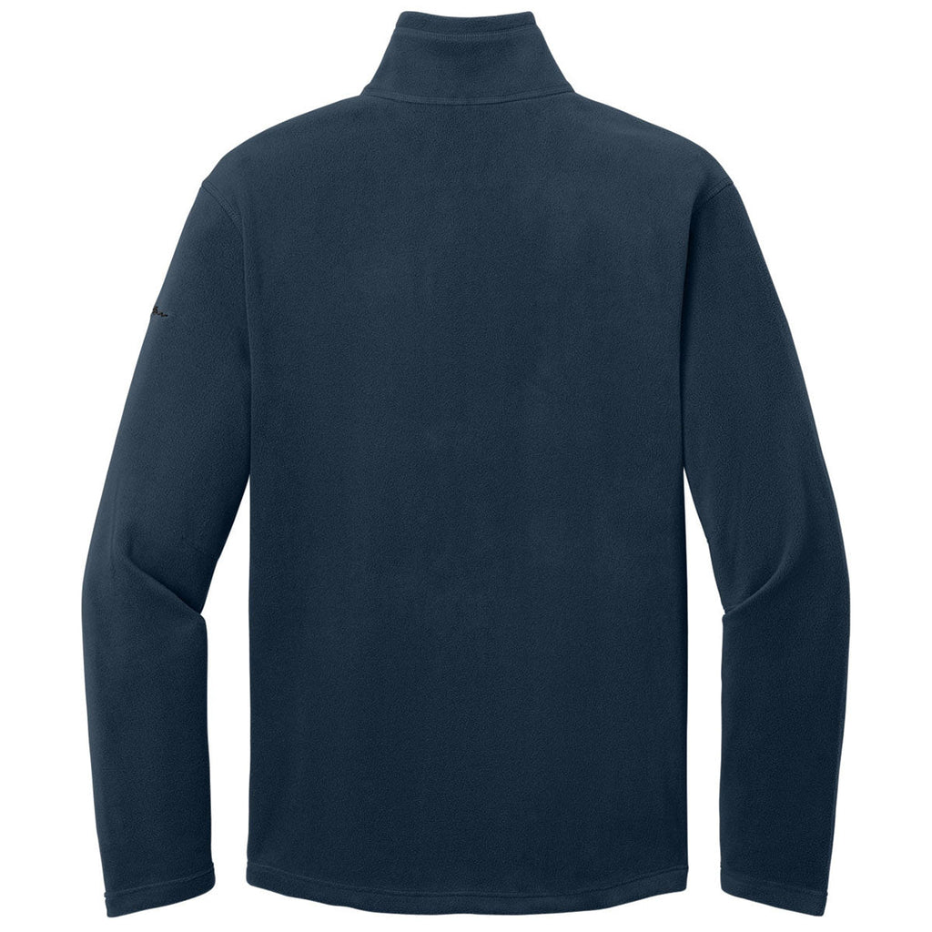 Eddie Bauer Men's Navy Half Zip Microfleece Jacket