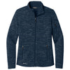 Eddie Bauer Women's River Blue Heather Sweater Fleece Full Zip