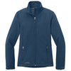 Eddie Bauer Women's Blue Shaded Crosshatch Softshell Jacket