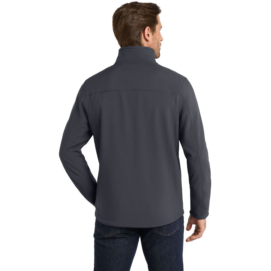 Eddie Bauer Men's Grey Steel/Black Rugged Ripstop Softshell Jacket