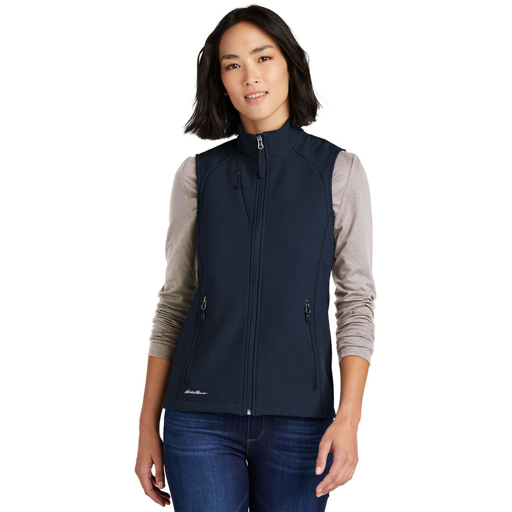 Eddie Bauer Women's River Blue Navy Stretch Soft Shell Vest