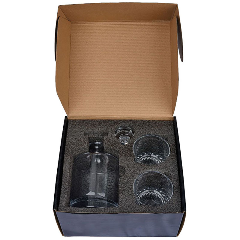 Wellington Kingsley Clear Whiskey Decanter & Glasses Set