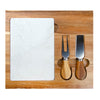 Logomark Carson Natural 4-Piece Acacia Wood Cheese Set