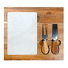 Logomark Carson Natural 4-Piece Acacia Wood Cheese Set