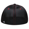 Pacific Headwear Red/Black/Black Premium M2 Performance Trucker FlexFit Cap
