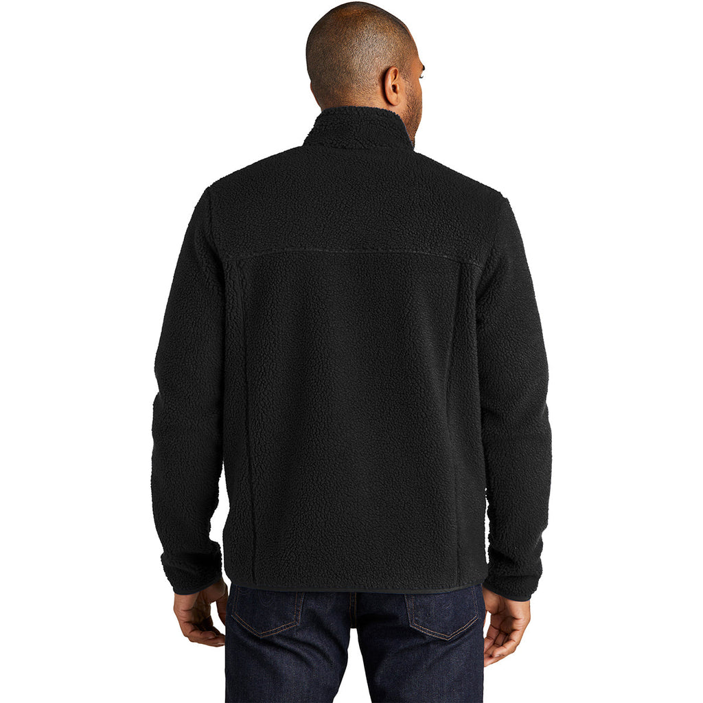 Port Authority Men's Deep Black Camp Fleece Snap Pullover