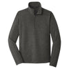 Port Authority Men's Black Charcoal Heather Microfleece 1/2-Zip Pullover