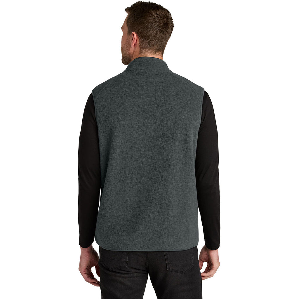 Port Authority Men's Grey Steel C-FREE Fleece Vest