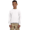 Gildan Youth White Heavy Blend 8 oz. 50/50 Fleece Crew