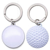 Ball Pro White Golf Ball Shaped Metal Keychain