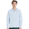 ComfortWash by Hanes Men's Soothing Blue Garment-Dyed Polo Collar Sweatshirt