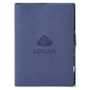 Spector & Co. Blue Toscano Genuine Leather Refillable Notebook (Pen Included)