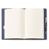 Spector & Co. Blue Toscano Genuine Leather Refillable Notebook (Pen Included)