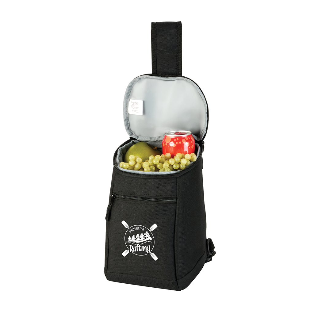 Logomark Black Arvo Repreve RPET 8-Can Sling Bag Cooler
