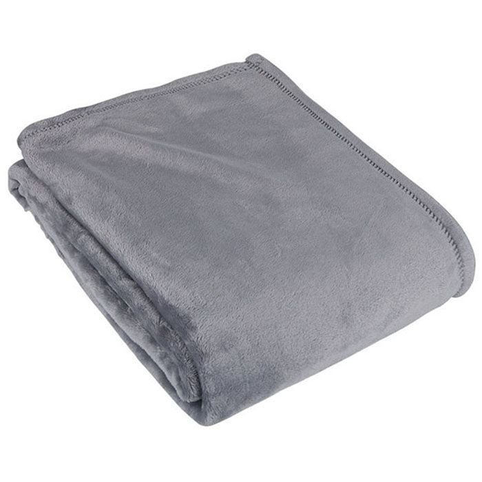 Logomark Grey Fairmont Mink Touch Blanket
