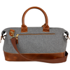 Heritage Gear Grey/Tan Wool Weekender Duffle Bag