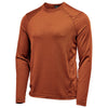 Stormtech Men's Rust Heather Milano Crew Neck Long Sleeve