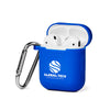 Primeline Blue Silicone Earbud Case with Carabiner