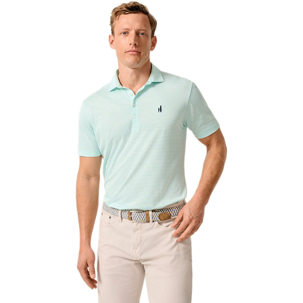 Johnnie-O Men's Sardinia Dru Stripe Performance Mesh Polo