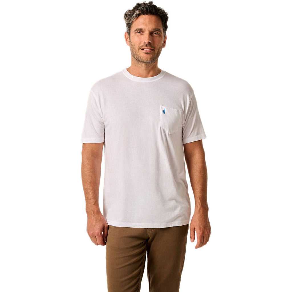 Johnnie-O Men's White Dale 2.0 Pocket T-Shirt