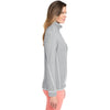 Vineyard Vines Women's Heather Grey Microstripe Sankaty Half-Zip Pullover