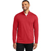 Port Authority Men's Rich Red Dry Zone UV Micro-Mesh 1/4 Zip