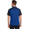 Port Authority Men's True Royal/Black Wearever Performance Pique Colorblock Polo