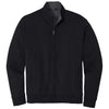 Port Authority Men's Deep Black/Charcoal Heather Interlock Full-Zip