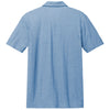 Port Authority Men's Aegean Blue Heather Fine Pique Blend Polo