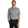 Port Authority Men's Light Sterling Grey Dry Zone Stain-Release Grid Polo
