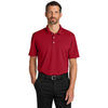 Port Authority Men's Rich Red Dry Zone Stain-Release Grid Polo