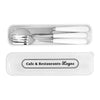 Primeline White Cutlery Set in Plastic Case