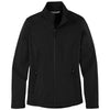 Port Authority Women's Deep Black Grid Fleece Jacket