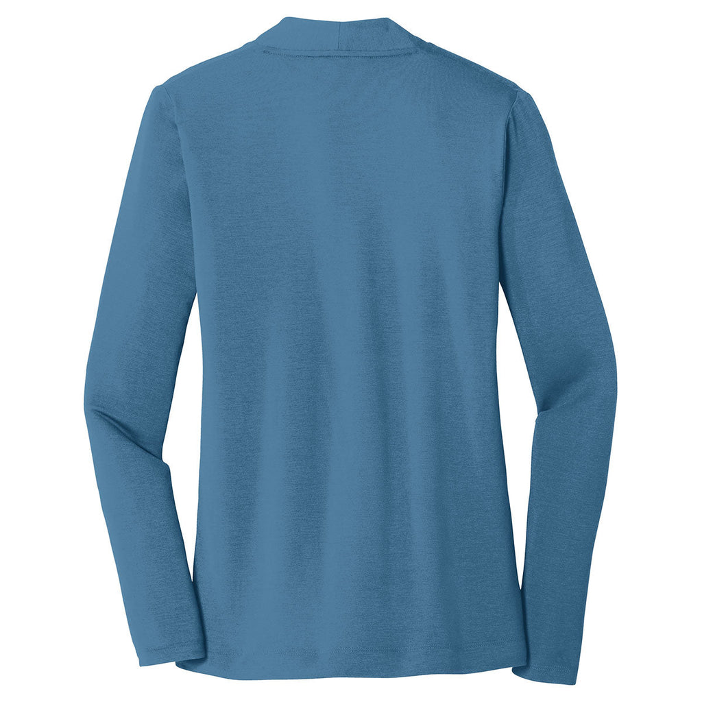 Port Authority Women's Dusty Blue Concept Knit Cardigan