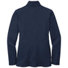 Port Authority Women's River Blue Navy Heather Collective Striated Fleece Jacket
