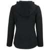 Cutter & Buck Women's Black Roam Epic Comfort Recycled Full Zip Hooded Jacket