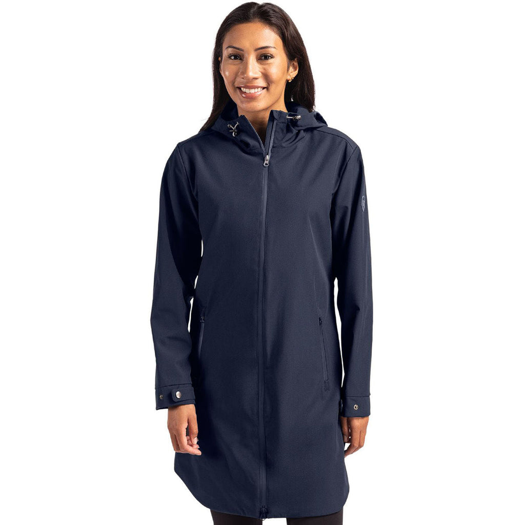 Cutter & Buck Women's Navy Blue Camano Everyday Stretch Recycled Water Resistant Jacket