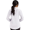 Cutter & Buck Women's Concrete/White Skyline Epic Confidence Recycled Gingham Long Sleeve Dress Shirt