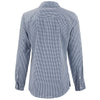 Cutter & Buck Women's Navy Blue/White Skyline Epic Confidence Recycled Gingham Long Sleeve Dress Shirt