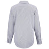 Cutter & Buck Women's Elemental Grey/White Skyline Epic Confidence Recycled Pinstripe Long Sleeve Dress Shirt