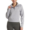 UNRL Women's Heather Grey LuxBreak Half-Zip Pullover