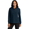 Port Authority Women's River Blue Navy Wearever Signature Double Pique 1/4-Zip